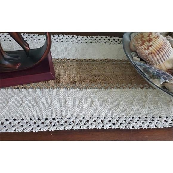Farmhouse Table Runner Rustic Bohemian Boho Cottage Decor Long Dining Cloth 90" - Picture 6 of 7